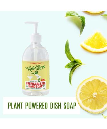 Rebel Green Peppermint & Lemon Liquid Hand Soap 16.9 oz Pump Bottles - 4 Pack - Buy Online on SooperMarket.com