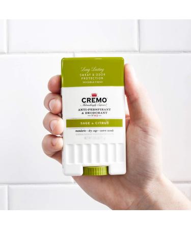 Cremo Anti-Perspirant & Deodorant No. 02 Sage & Citrus - 2.65 oz | Long-Lasting Protection - Buy Online on SooperMarket.com