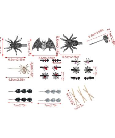 JSGHGDF Bat/Spiders Hairpins Hot Hair Clip Halloween Hair Clip for Woman 4 - Buy Online on SooperMarket.com