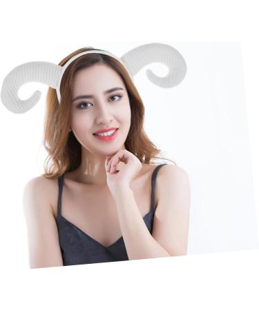Gogogmee Sheep Horn Headband Head Band Halloween Decor Animal Headdress Halloween Hair Accessory Horn Hairband Funny Hairband Sheep Horn Hair Hoops Hair Decor Photo Prop Cotton White One Size White - Buy Online on SooperMarket.com