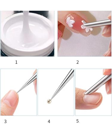 Stainless Steel Cuticle Pusher Nail Dotting Pen Nail Care Tool Double Ended Manicure Cuticle Remover Cleaner Nail Dotting Pen Set Nail Dotting Pens For Nail Art Nail Dotting Pen And Brushes - Buy Online on SooperMarket.com