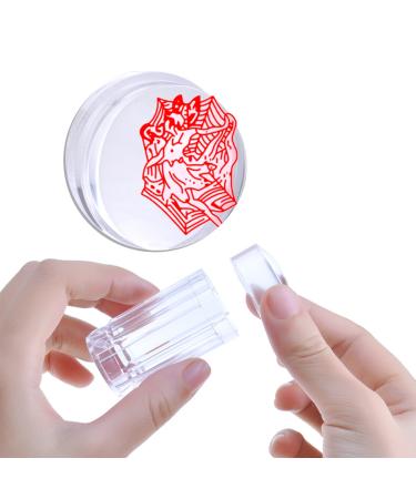 Biutee 2.8cm Clear Jelly Silicone Nail Stamper Head - 10Pcs Manicure Nail Art Stamp Tools - Buy Online on SooperMarket.com