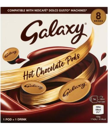 Hot Chocolate Pod Bundle With Galaxy Hot Chocolate Pods 8x17g (2 Pack) - Buy Online on SooperMarket.com