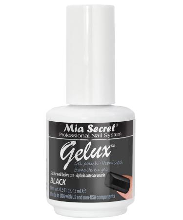 Mia Secret Gelux Soak-off gel nail polish color Black - Gel polish cured with nail lamp - Esmaltes para u as en gel de larga duraci n para lampara uv - Esmalte en gel Mia Secret color Black