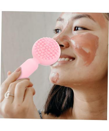 Gogogmee Silicone Face Brush Silicone Face Scrubber Silicone Facial Scrubber Facial Cleansing Brush Face Scrubber Face Scrubbers Silicone Brush for Face Facial Exfoliator Brush Facial Brush 11x5cm Pink - Buy Online on SooperMarket.com