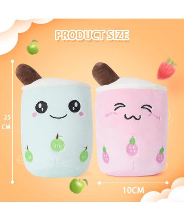 Anboor Bubble Tea Plush Pillow - Apple+Strawberry Flavor 25cm - Cute Soft Toy Stuffed Animal Gift for Kids - Buy Online on SooperMarket.com