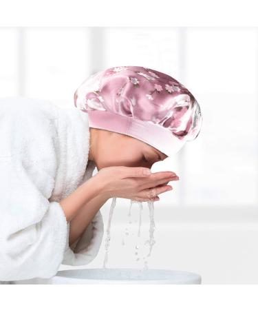 Yinuoday 3Pcs Satin Sleeping Cap for Women - Soft Night Hair Cap in Coffee Black & Pink - Perfect for Hair Protection - Buy Online on SooperMarket.com