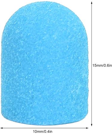 Nail Sanding Band Drill Bit with Shaft Nail Art Sanding Cap Polishing Grinding Sanding Bands Set for Home Salon Use Nail Polisher Sand Cap Nail Art Polishing Sanding Cap for Nail Drill (10 x(Blue) - Buy Online on SooperMarket.com