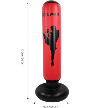 Punching Bag - Black & Red Kickboxing Bag for Taekwondo | Compact Fast Rebound | Fitness & Stress Relief - Buy Online on SooperMarket.com
