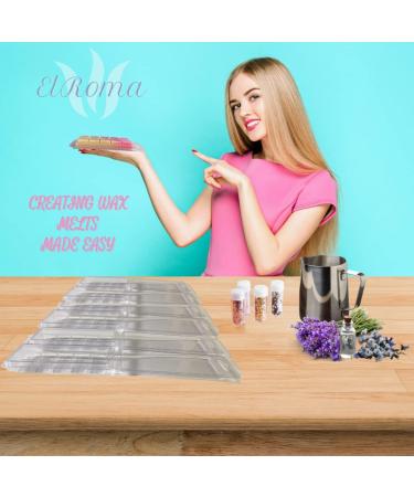 ElRoma 50 Pack Wax Melt Containers Clamshells - Clear DIY Wax Melt Molds - Buy Online on SooperMarket.com