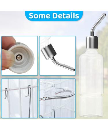 JVHLOV Rodent Water Bottle Hamster Water Bottle Hanging Rodent Drinker No Drips for Small Animal Squirrel Rabbit Chinchilla Guinea Pig Hamster Golden Bear (Clear 180ml*2) - Buy Online on SooperMarket.com