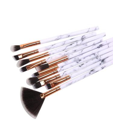Jootuepo 10pcs Brazen Marble Makeup Brush Set - Soft Hair Eyeshadow Eyebrow & Eyeliner Brushes for Flawless Eye Makeup - Buy Online on SooperMarket.com