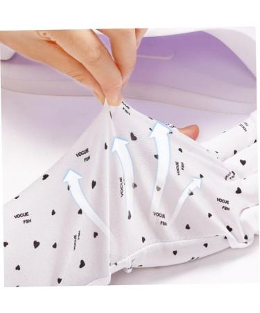 Moisturizing Gloves UPF 50+ Manicure Gloves Anti Uv Shield Gloves for Gel Nail Lamp Nail Art Fingerless Glove for Manicure Dryer Long 11.5X40 Cm - Buy Online on SooperMarket.com