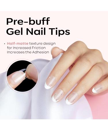 Modelones 500PC Nail Tips Set - Full Cover Squoval Nail Tips for DIY & Nail Studios | 10 Sizes Short Half Matte International Shipping - Buy Online on SooperMarket.com
