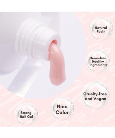 Makartt 50ML Poly Nail Gel Builder Extension Gel - White Pink Nude Clear Rosy Gel for DIY Salon Design - Quality-VIP - Buy Online on SooperMarket.com