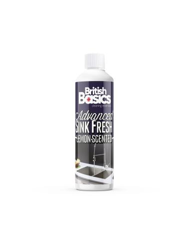 British Basics - Sink Fresh Plug Hole and Drain Freshener | Lemon Fragrance 500ml Clear FAM0620