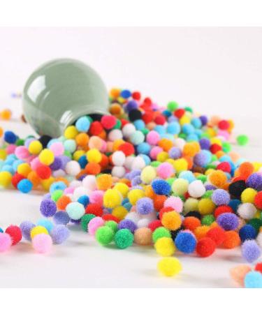 1500 Small 1cm Craft Pom Pom Balls in Bright Assorted Colors - Perfect for DIY Crafts - Buy Online on SooperMarket.com