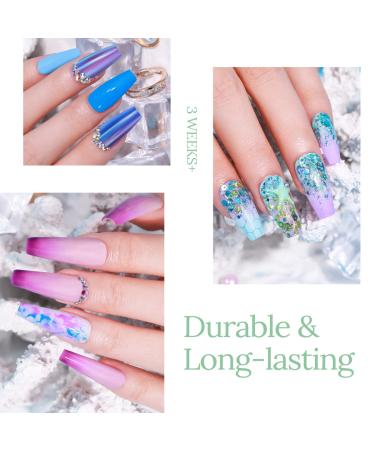 Beetles Mermaid Collection 20 Colors Dip Powder Set with Dip Liquids - Purple Green Glitter Nail Art Kit, No LED Lamp Needed - Perfect Gift for Her - Buy Online on SooperMarket.com
