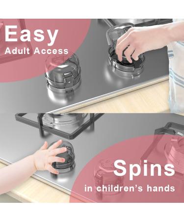 6-Pack Double-Key Gas Stove & Oven Knob Covers for Child Safety - Buy Online on SooperMarket.com