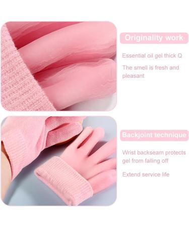Moisturizing Gel Socks & Gloves Set for Softening Cracked Feet - Reusable Foot Care Spa Treatment (Pink) | International Shipping Available - Buy Online on SooperMarket.com