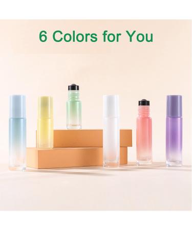 Apstaqeoo 6Pcs 10Ml Essential Oils Roller Bottles Empty Roll on Bottles with Roller Ball & Gold Lids Refillable Glass Roller Bottle with Opener Label for Perfume Fragrance Aromatherapy - Buy Online on SooperMarket.com