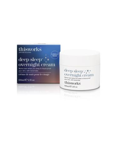 THISWORKS Deep Sleep Overnight Face Cream with Persian Silk Tree Extract Ceramides & Copper PCA to Help Fight Signs of Fatigue & Support Skin Renewal 60ml