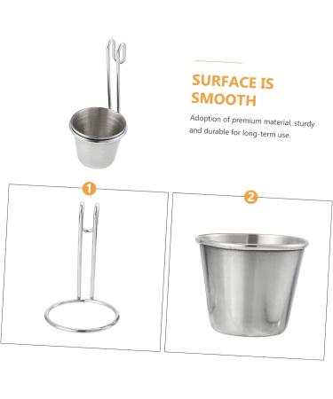 PRETYZOOM 2 Pcs Sauce Cup Appetizer Plates Sauce Dishes Mini Side Dishes Individual Saucers Bowl Bbq Sauce Bowls Prep Bowl Mini Measuring Cup Dipping Stainless Steel American Style - Buy Online on SooperMarket.com