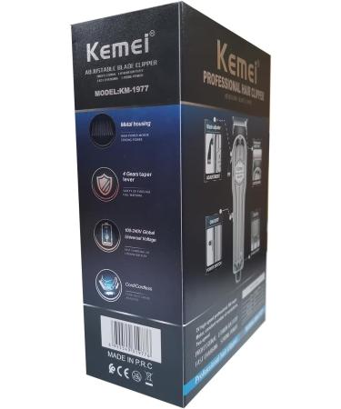 KEMEI Hair Clippers for Men Professional Barber Clippers Cordless Close Cutting Hair Trimmer Set Zero Gapped T-Blade Haircut Kit Beard Trimmer with USB Rechargeable for Family (KM-1977) - Buy Online on SooperMarket.com
