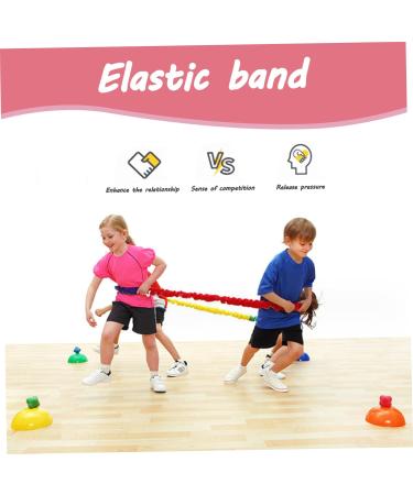 Cooperative Stretchy Band Elastic 78.74in Colorful Portable of War Rope Tear Resistant Fleece Exercise Bands for Group Games Fits 3 People Stretchy Band 300cm - Buy Online on SooperMarket.com