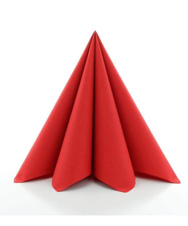 Prime guest napkin red red premium edition for weddings and celebrations made of prime guest airlaid fabric -like 50s pack 50 pieces 40x40 cm fold