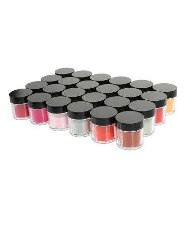 Baluue 24 Boxes Nail Crystal Powder Nail Carving Powder Nail Art Powder French Nail Dip Kit Dip Powder Pp