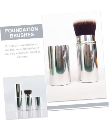 minkissy Retractable Makeup with Cover Cosmetic Applicator Foundation Brush Retractable Blush Brush Makeup Tool Retractable Powder Brush Makeup Supplies Artificial Fiber Telescopic - Buy Online on SooperMarket.com