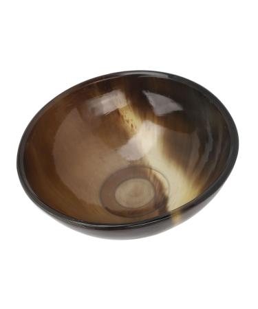 Jauarta Guasha Board Bowl Round Shape 8cm Diameter Smooth Surface Durable Ox Horn Shaving Bowl for Massage