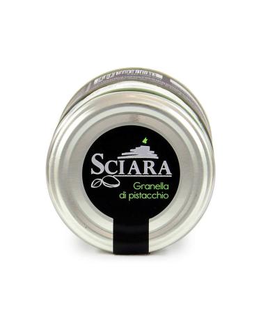 Sciara Chopped Sicilian Pistachios from Bronte Italy - Premium Quality in Glass Jar 100g - Buy Online on SooperMarket.com