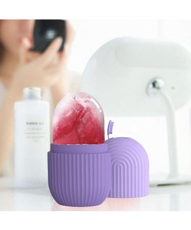 Ice Roller for Face and Eyes Gua Sha Massage Face Roller Ice Mould Reusable Facial Beauty Ice Roller Skin Care Tools for Brighten Skin Eye Puffiness Treatment (Purple) - Buy Online on SooperMarket.com