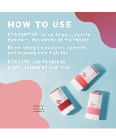 Flower Beauty Lip & Cheek Gel Crush - Raspberry | Portable Multistick for Hydrating Color Pop - Buy Online on SooperMarket.com