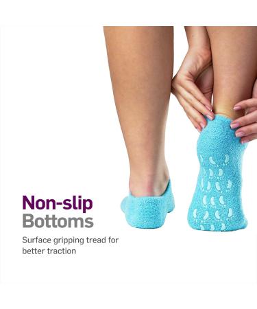 NatraCure Moisturizing Gel Booties & Gloves Set for Dry Hands, Feet, and Skin - Aqua Color - Buy Online on SooperMarket.com