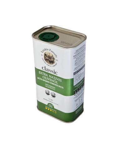 Lyrakis Family Crete Extra Virgin Olive Oil - Classic Cold Pressed 1 Liter - Premium Quality Authentic Taste - Buy Online on SooperMarket.com