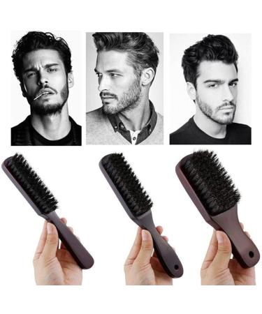 Shop Men's Wooden Beard Brush - Boar Bristle Mustache & Hair Styling Comb for Grooming | International Shipping Available - Buy Online on SooperMarket.com