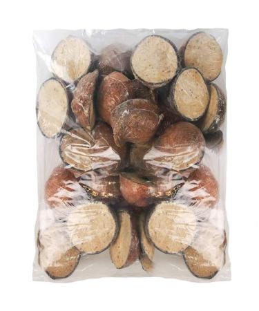 SQUAWK Suet Filled Coconut Halves | Premium Wild Bird Food | Protein-Rich High Energy Feed | Sunflower Seeds and Cereal Oat | Healthy & Strong Development for Birds | Year-Round Feeding (5 Pack) 1 count (Pack of 5)