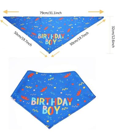 Blue Dog Birthday Boy Bandana for Small to Large Dogs - Puppy Party Scarf - Buy Online on SooperMarket.com