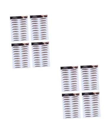 Beavorty 8 Pcs Eyebrow Stickers False Eyebrow 6d Hair-like Eyebrows Stickers Water Proof 4 Stickers