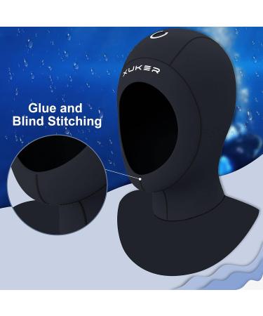 XUKER Neoprene Wetsuit Hood 3/2mm - Diving & Surfing Thermal Cap - Black X-Large - Buy Online on SooperMarket.com