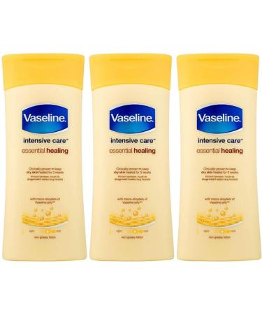 Vaseline Intensive Care Essential Healing Body Lotion - 6.76 Fl Oz / 200 mL x 3 Pack