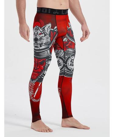 LAFROI YSK08 Quick-Dry Compression Leggings with Waistband for Men - M Warrior | Best International Shipping - Buy Online on SooperMarket.com