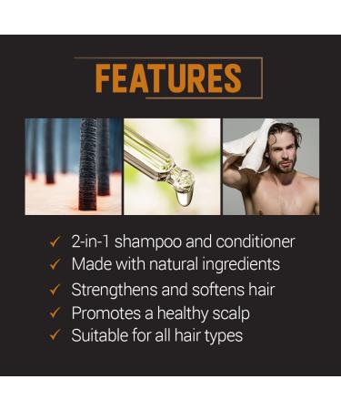 Buy Woody's 2-in-1 Thickening Shampoo & Conditioner for Men Fuller Thicker Hair & Healthier Scalp 12 oz | International Shipping - Buy Online on SooperMarket.com