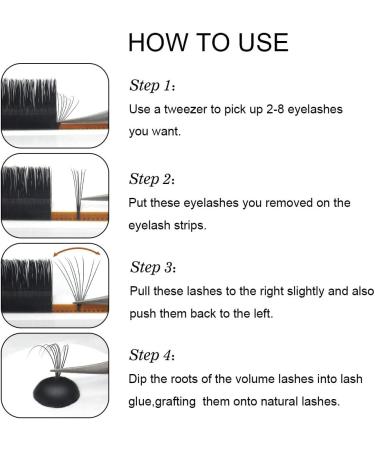 Easy Fan DD-0.03-8-15 Eyelash Extensions | C D Curl Russian Lashes | Self Fanning & Automatic Blooming - Buy Online on SooperMarket.com
