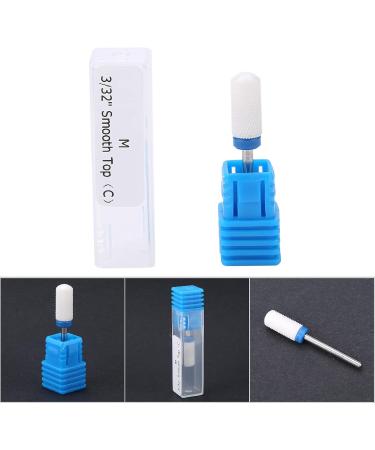 Ceramic Nail Drill Bit Nail Drill Bits Nail Supplies Ceramic Cylinder Shape Grinding Head Nail Art Tools for Manicure Pedicure Home Salon (Round bald head M) - Buy Online on SooperMarket.com