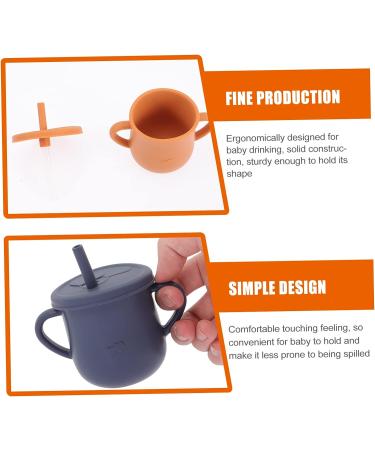 TOYANDONA 3pcs Baby Silicone Sippy Cups Set for Toddlers - Anti-Spill, Training Cup with Silicone Straw for Infant & Toddler - BPA-Free Silicone Water Cup - Buy Online on SooperMarket.com