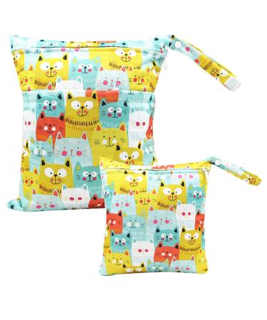 Egurs diaper bag for on the go Wetbag 1 piece large + 1 piece medium owl head